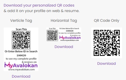 qr code for create your portfolio online