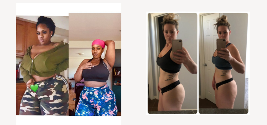 Waist and Thigh Trainer Before and After
