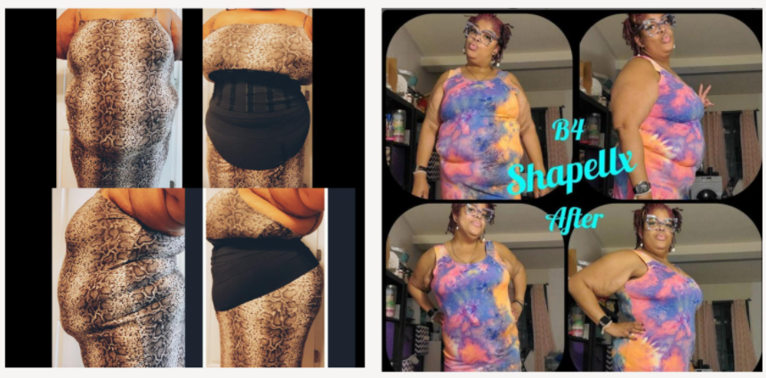 Waist trainer before and after
